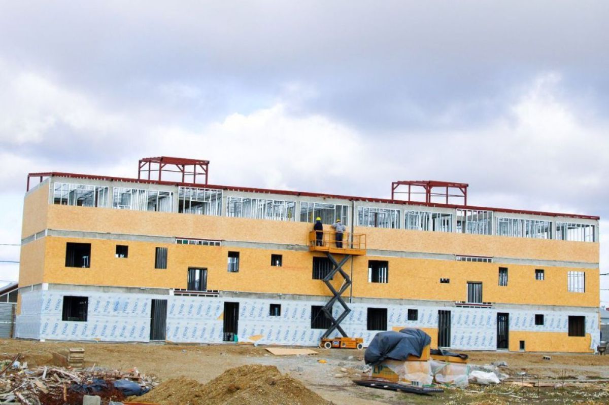 Avanza la construcción de las 54 viviendas en el barrio Malvinas Argentinas de Río Grande