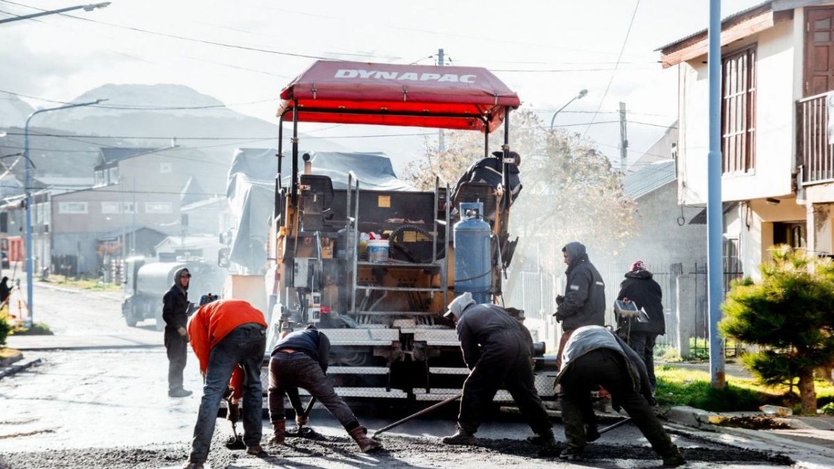 La Municipalidad de Ushuaia pavimentó la calle Capitán Giacchino