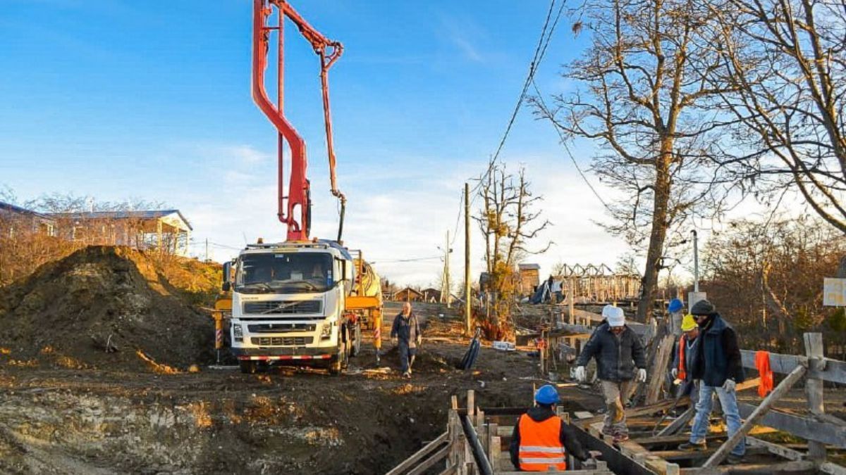 Avanza la construcción de las nuevas estaciones elevadoras para el sistema cloacal de Tolhuin