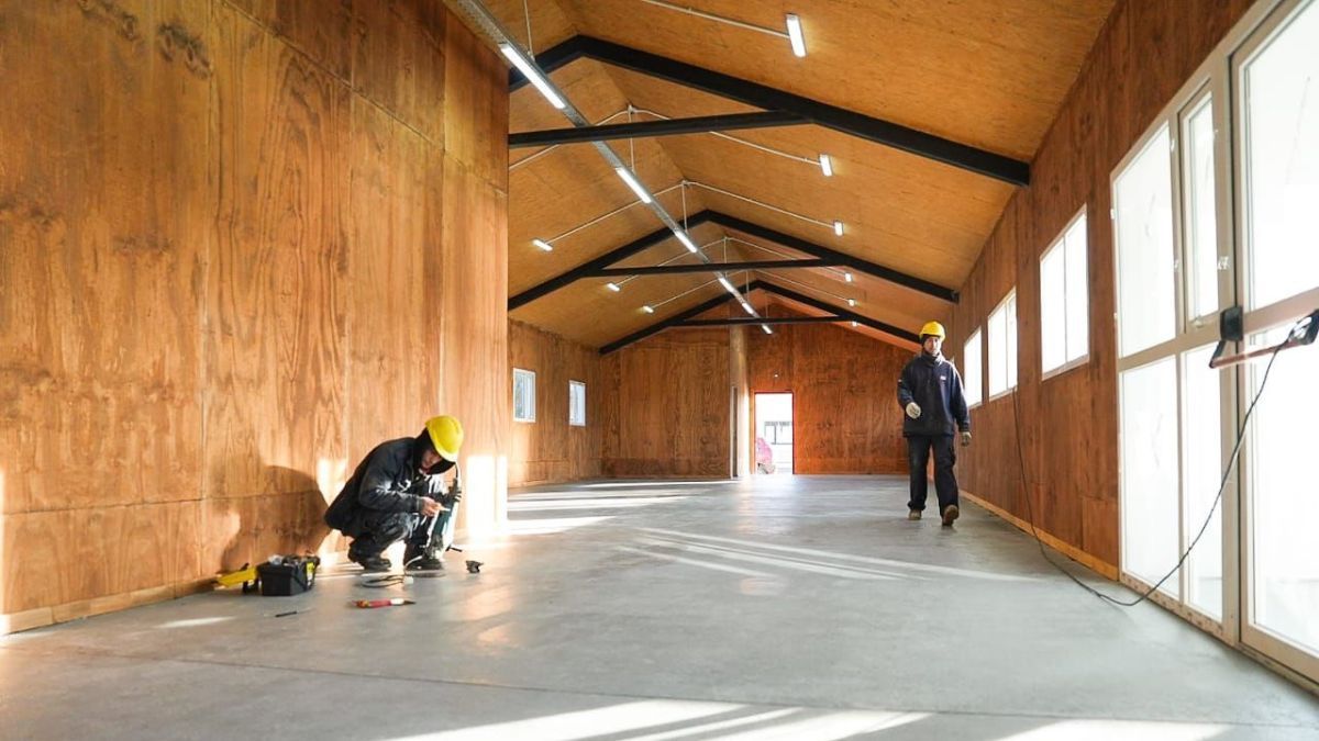 Avanza la obra de las gamelas de la Escuela de Suboficiales y Agentes de Policía de Río Grande